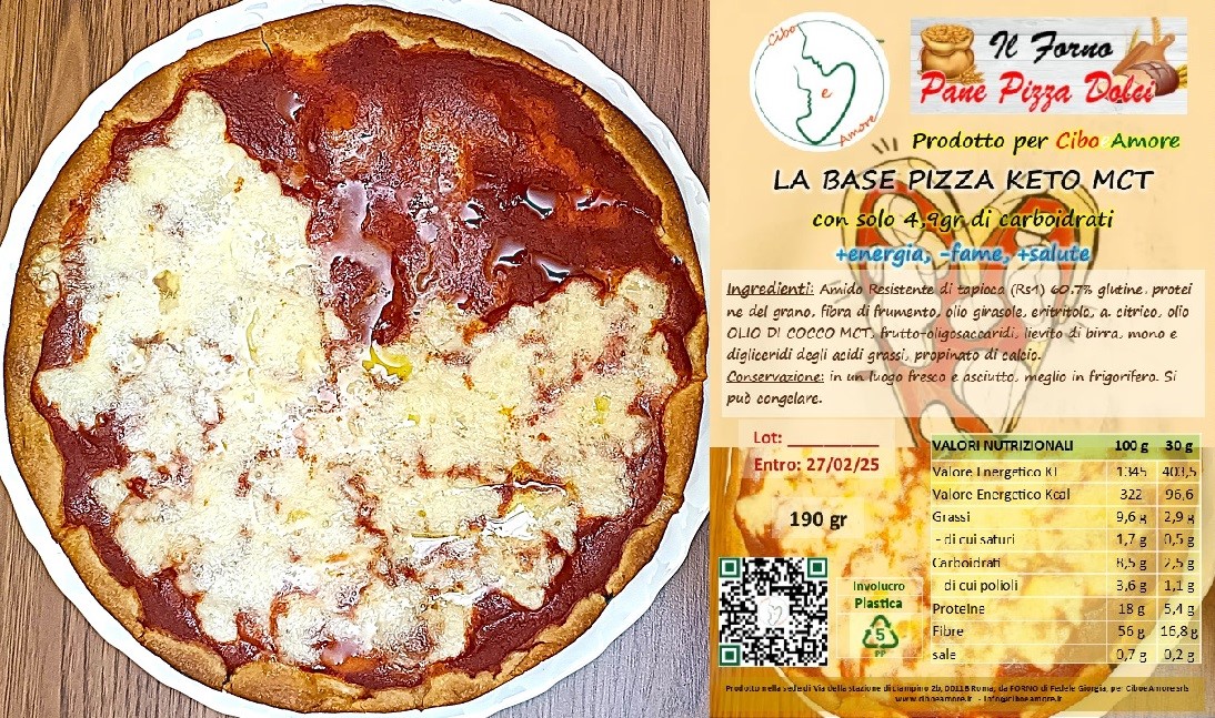 BASE PIZZA KETO MCT